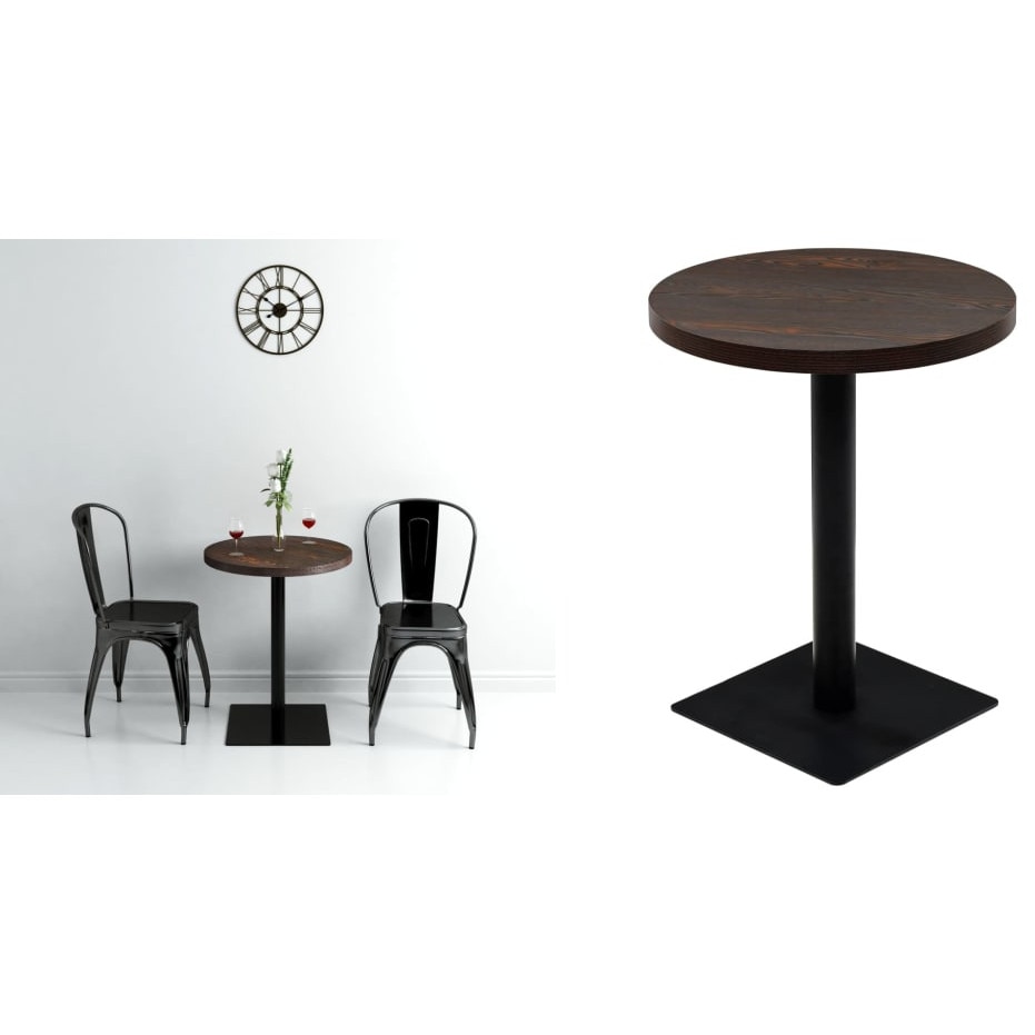 Masa bistro, Zakito Europe, MDF, 60x75 cm, Maro inchis - eMAG.ro