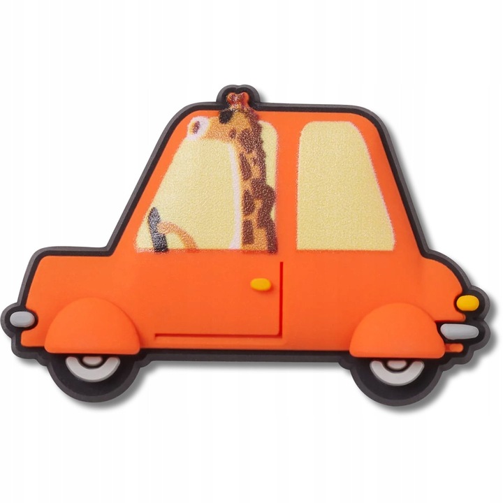 Crocs, Accesoriu incaltaminte Jibbitz, Giraffe Driving A Car, 1 bucati, Multicolor