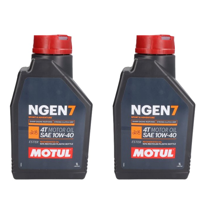 Pachet 2 litri ulei Motul NGEN 7 10W40 – Protectie avansata si performanta pentru motociclete 4T si ATV-uri