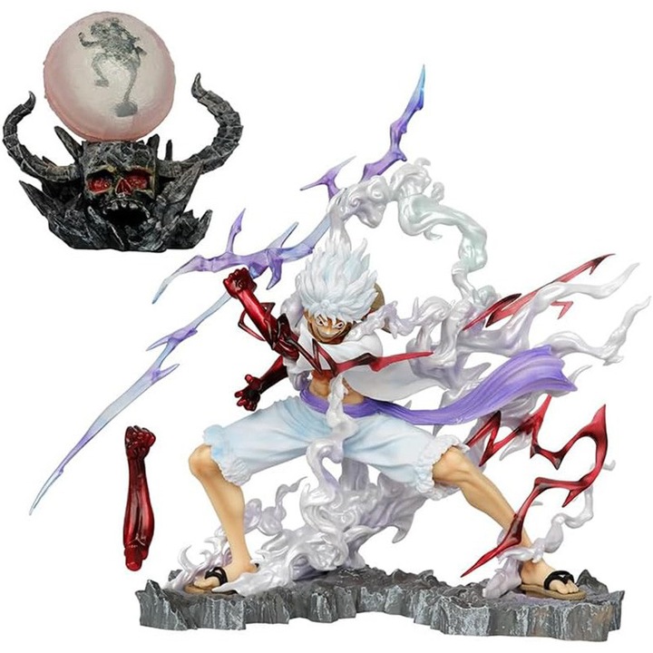 Фигурина One Piece Monkey D. Luffy Gear 5 Nika, PsAyl®, богът на слънцето 25см, за фенове на аниме