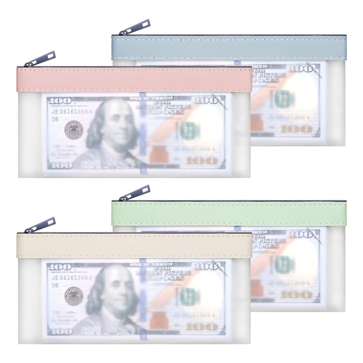 Set 4 x portofel plic, Axroad Mall, multicolor, PVC/PU, 22.5x10.5cm