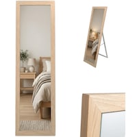 Oglinda de podea HAVLYS, 127 x 37 cm - maro deschis