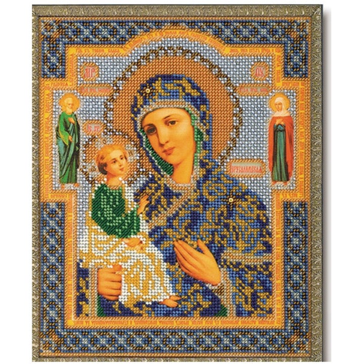 Set de broderie cu margele RTO Icoana "Maica Domnului din Ierusalim" 20x24 cm