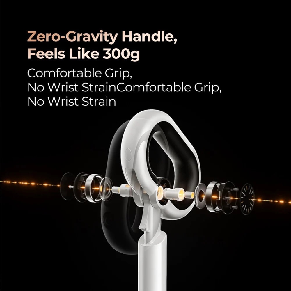 Aspirator 2in1 vertical fara fir cu AI integrat UWANT, Wet&Dry, perie de curatare inovativa, ideal pentru covoare/pardoseala/par animale, 600 ml, mod Turbo, design ultra-plat 180°, maner ergonomic Zero-Gravity, mod sterilizare, functie autocuratare, alb