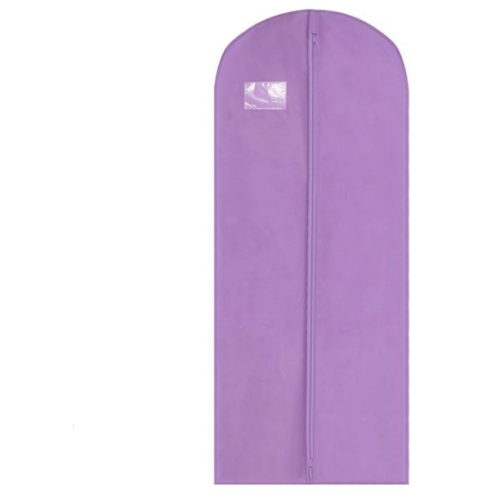 Husă protecție haine AIM DECO, mov lila, 170x60x15cm, burduf lateral