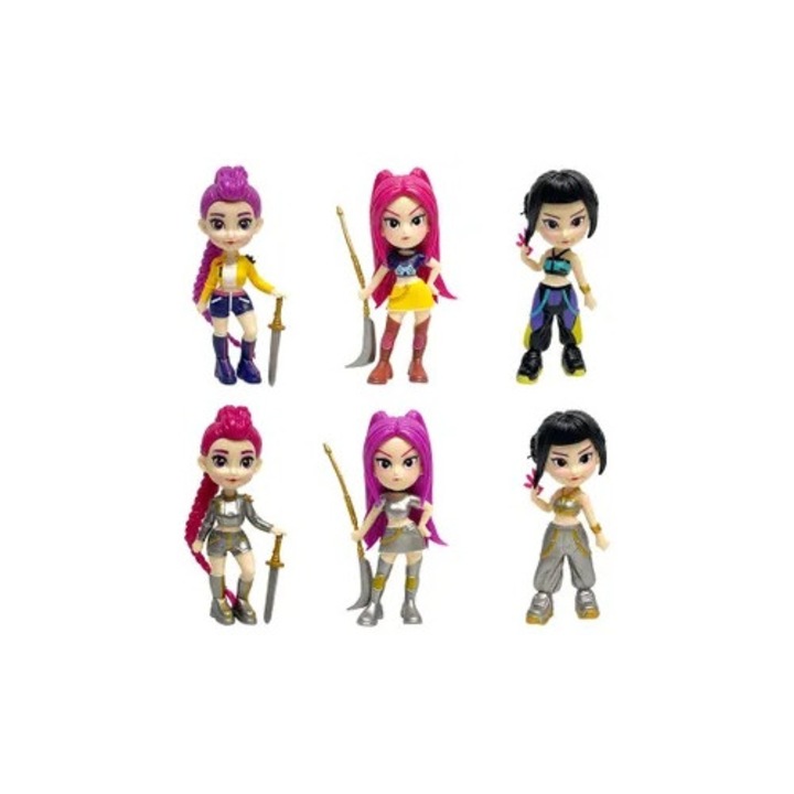 6 db-os KPop Démonvadász figura készlet, karakter, 10 cm, Funny Party Shop®