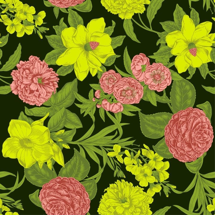 Öntapadós tapéta, Paahryi, 40cm x 6m, virágos, többszínű