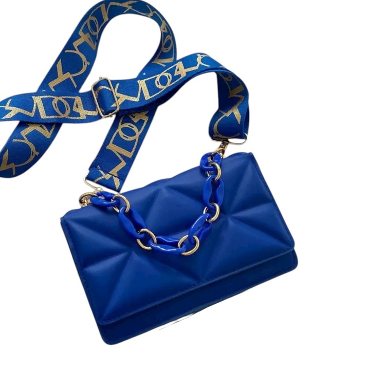 Női táska, kék, 20x6x13cm