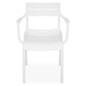 Set mobilier gradina/terasa 2 scaune si masa, Maison Mex TIPPUS/CRUSOE, alb