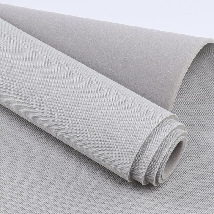 Material pentru reconditionare plafon auto, Tusi Leather, Material Tapiterie fete de usi auto, Cu spate buretat, Culoare Gri, Dimensiune 300 x 150 cm