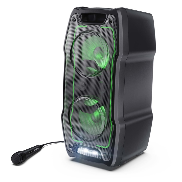 Преносима аудио система Sharp PS-931, 180W, водоустойчива, Bluetooth, черна