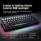 Клавиатура Компактна ергономична кабелна механична с 68 клавиша, Premium Gaming Keyboard for Mac, PC and eSports Laptops, GASKET Mount, Detachable Switches and Keycaps (Hot-Swappable), RGB Backlighting