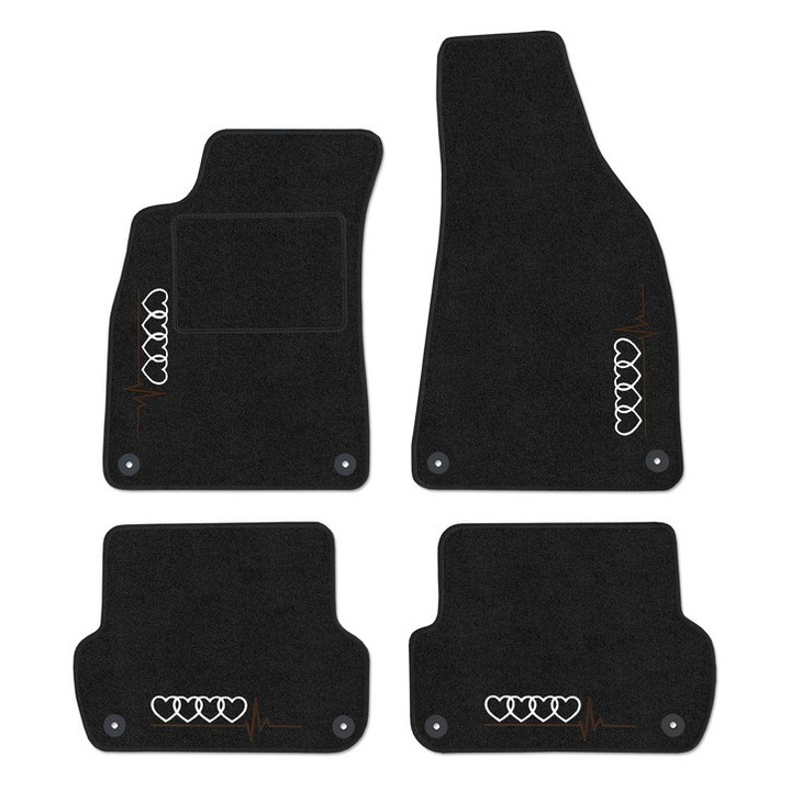 Covorase auto Lasota set, pentru AUDI Q5 I (2008-2016) Negru, 4x editie AUDI
