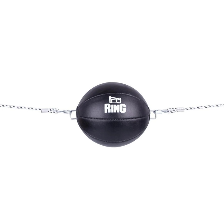 Minge de antrenament, Ring Sport, din Piele, 29x21cm, Negru