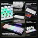 Клавиатура, Компактна ергономична кабелна механична с 68 клавиша, Gaming за лаптоп Mac, PC и eSports, GASKET монтаж, Сменяеми (Hot-Swappable) превключватели и капачки, RGB подсветка