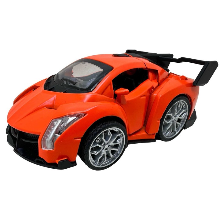 Fém modell Lamborghini mini narancssárga fénnyel és hanggal