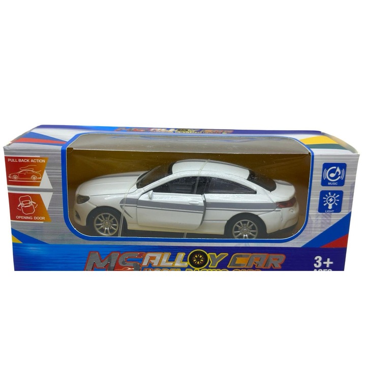 Fém makett Mercedes C osztályú kupé 1:38 fehér