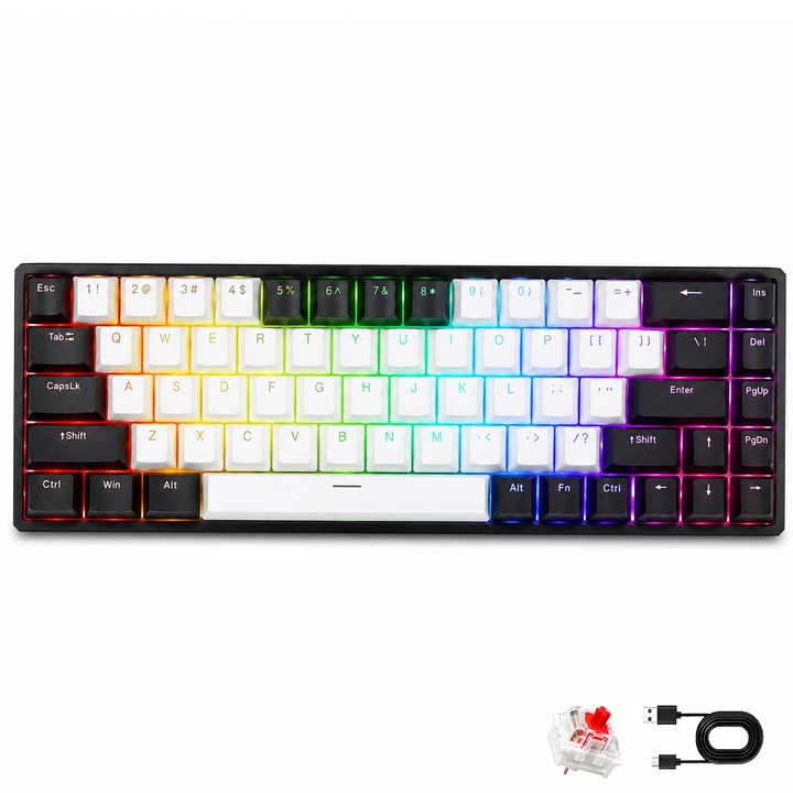 Tastatura iluminata Logitech MX Keys Mini, Wireless, layout US INTL, Rose