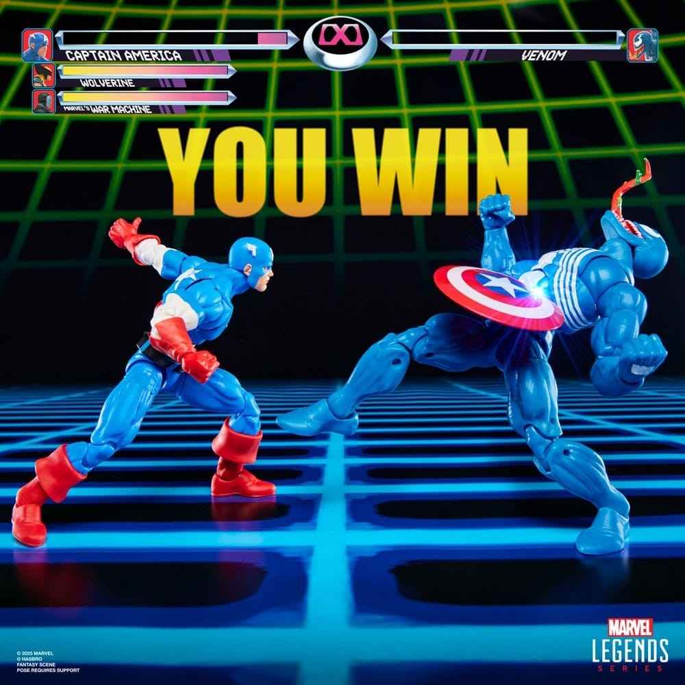 Set 2 figurine articulate Captain America vs. Venom Marvel Legends