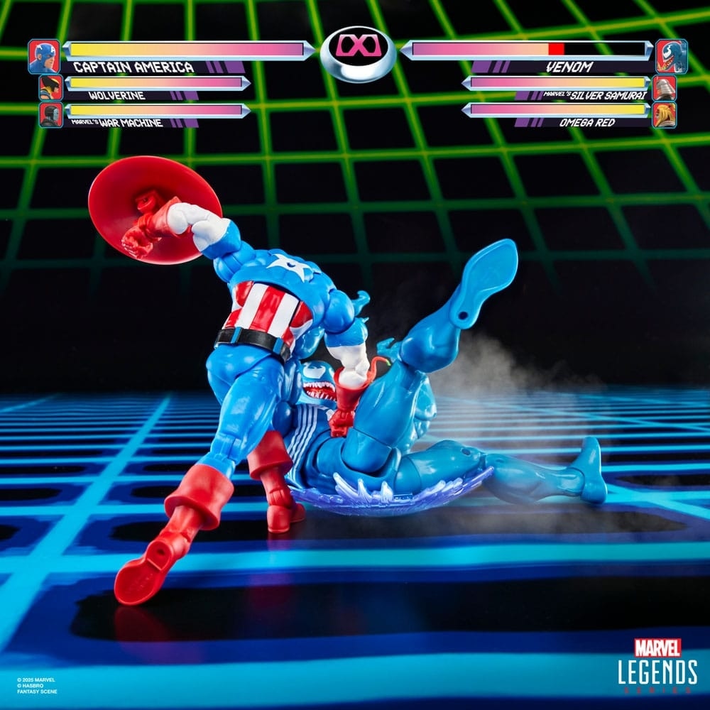 Set 2 figurine articulate Captain America vs. Venom Marvel Legends