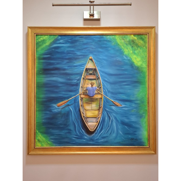 Tablou Ulei pe Panza, 80 x 80cm, Reflectii ale Seninatatii