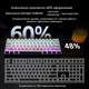 Клавиатура с 61 клавиша, Кабелна ергономична компактна механична, Gaming за лаптоп Mac, PC и Esports, GASKET Mount, Hot-Swappable Switches and Keycaps, RGB Backlight