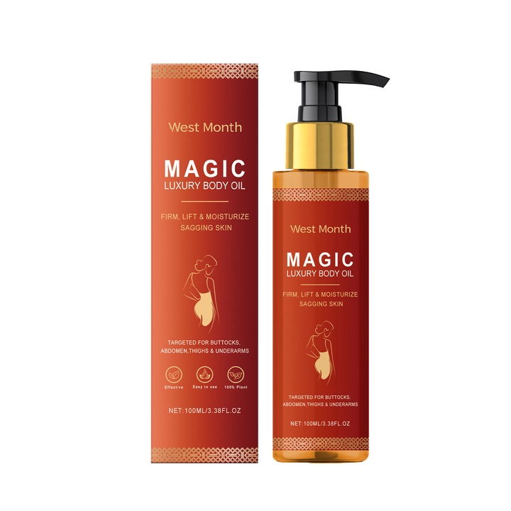 WEST MONTH testápoló olaj, tápláló és bőrtextúra-javító, 200ml