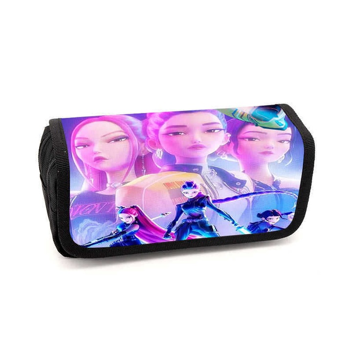 Kpop Witcher Girls Oxford tolltartó cipzárral, tartós, 22x10x5cm