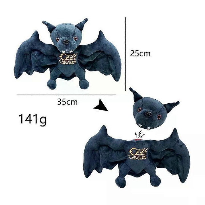 Papusa de plus Ozzy Osbourne, 2025, model Baiatul Liliac, material plus scurt, unisex, 18+