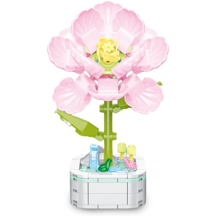 Комплект за изграждане на букет с основа, реалистични цветя и растения, декорация за офис и дом, многоцветен, А4