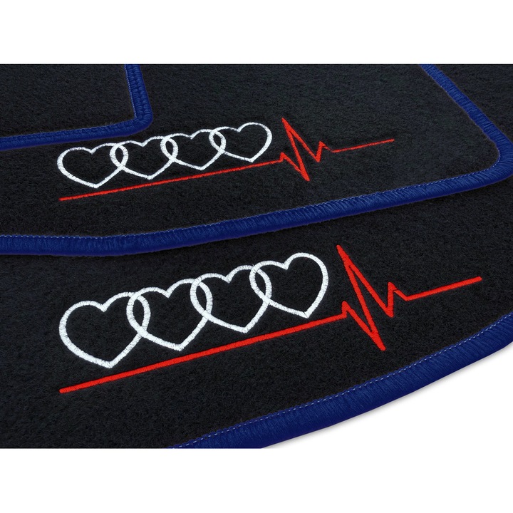 Covorase auto Lasota set, pentru AUDI A4 B7 (2004-2007) Negru, 4x editie AUDI