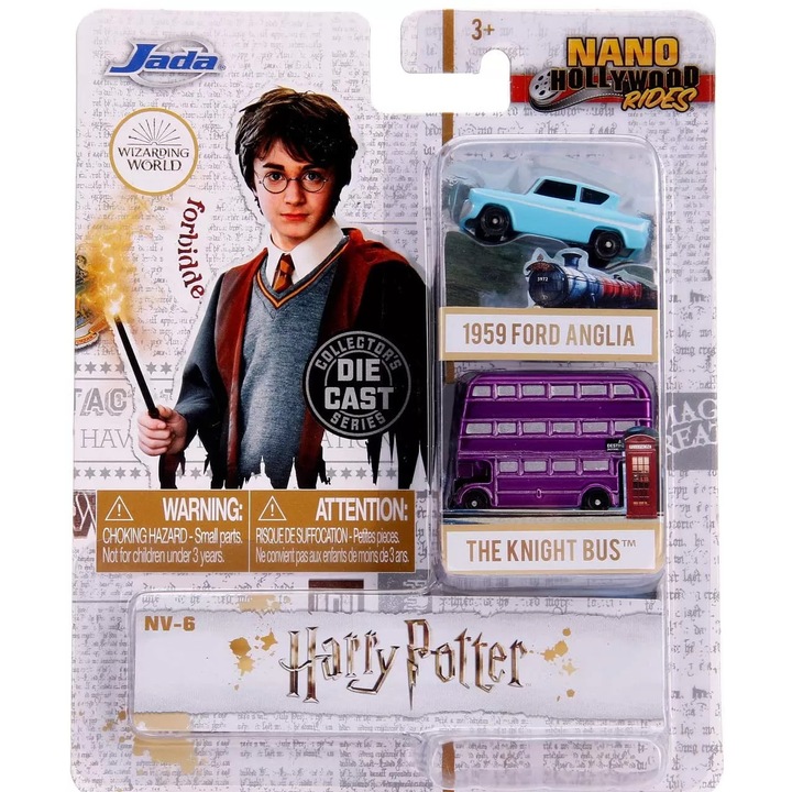Хари Потър2 комплект 2 колички The Knight Bus и Ford Anglia 1959