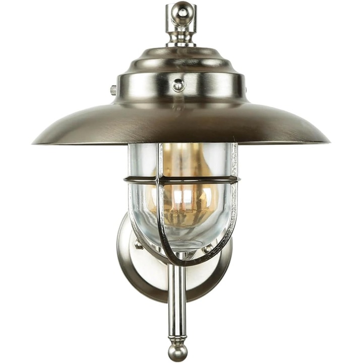 Външна стенна лампа Kava, месинг, морски стил, 280x300x280мм, IP43