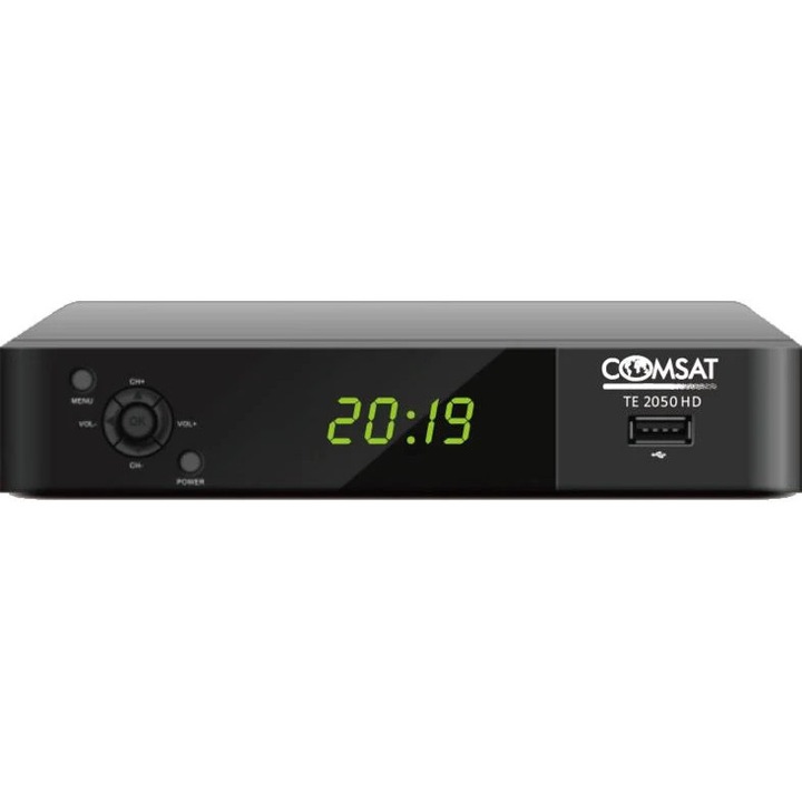 Tuner TV Comsat TE 2050 HD, DVB-T2 HEVC, HDMI, SCART, compatibil cu CRT si LCD