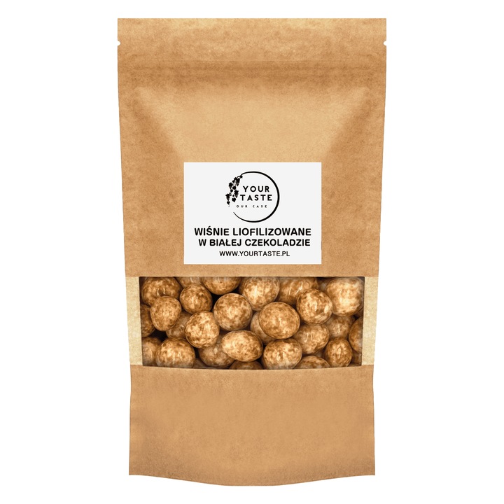 Cirese liofilizate in ciocolata alba, Your Taste, 250g, gust intens, textura crocanta