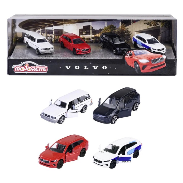 Majorette премиум комплект автомобили 4 коли Volvo V90 мащаб 1:64