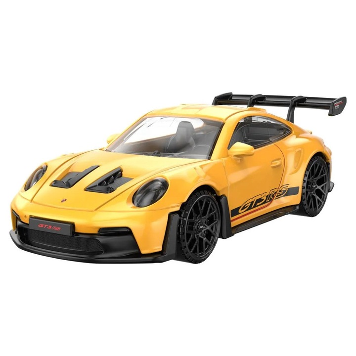 Masinuta metalica Rastar Porsche 911 GT3 RS, scara 1:43, anvelope cauciuc, design detaliat
