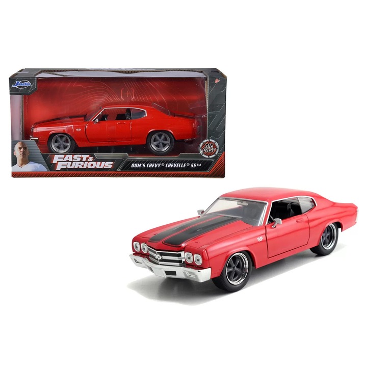 Masinuta metalica, Simba, Chevy Chevelle SS, deschidere portiere, 21x10 cm