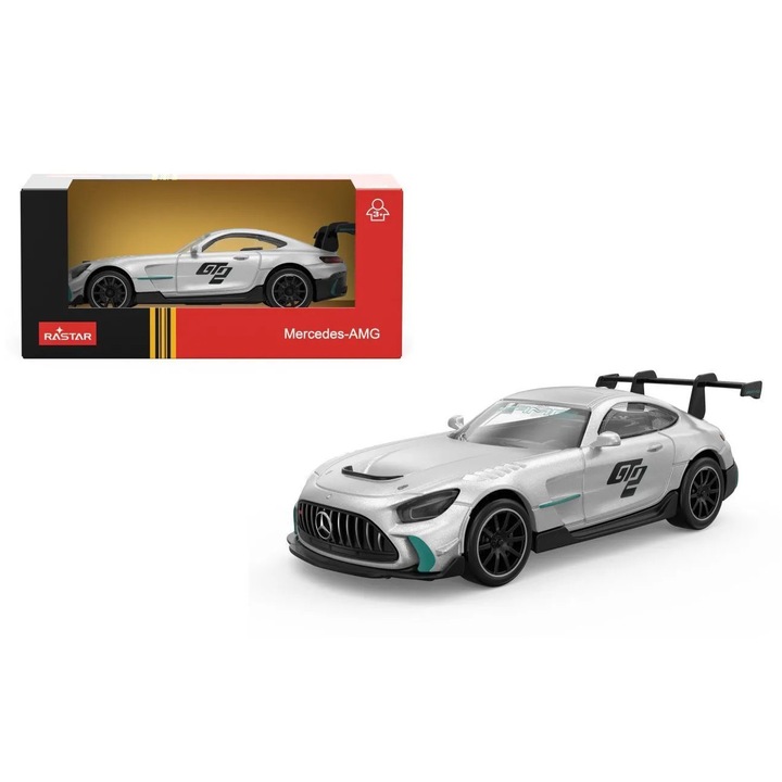 Masinuta metalica Rastar Mercedes AMG GT2, 1:43, anvelope de cauciuc, detalii precise