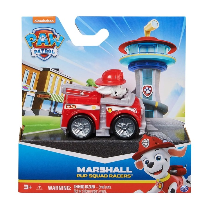 Patrula catelusilor pup squad racers vehicul cu figurina marshall