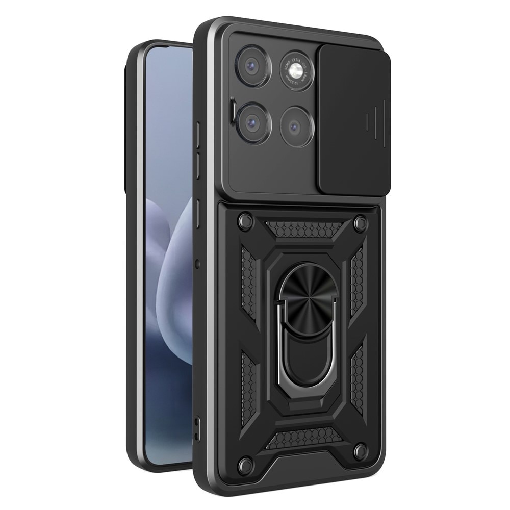 Husa pentru Motorola Moto G86 Power DaDen® Hybrid Armor Kickstand, Slider Camera, Antisoc, Protectie Superioara, Negru