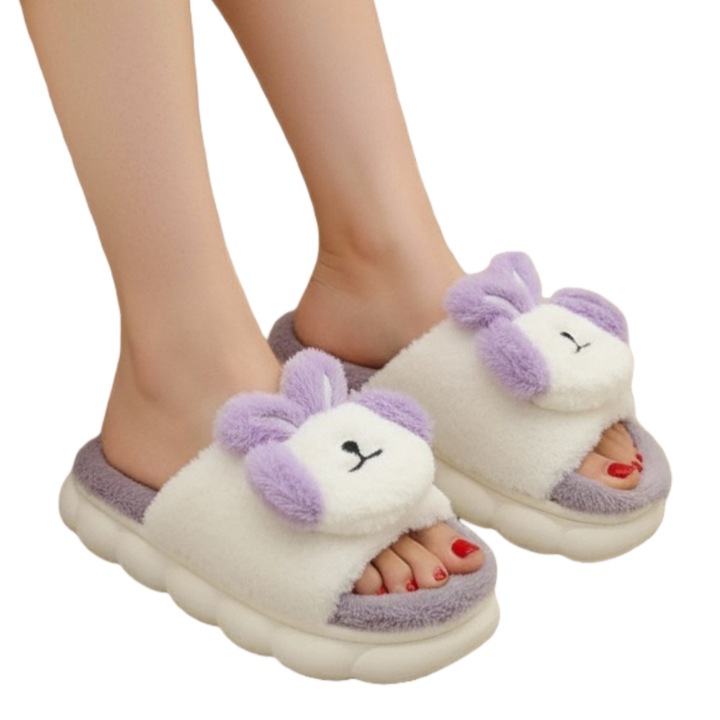 Дамски чехли със затворени пръсти, домашни, P2079mov 121966, Лилав, 40-41