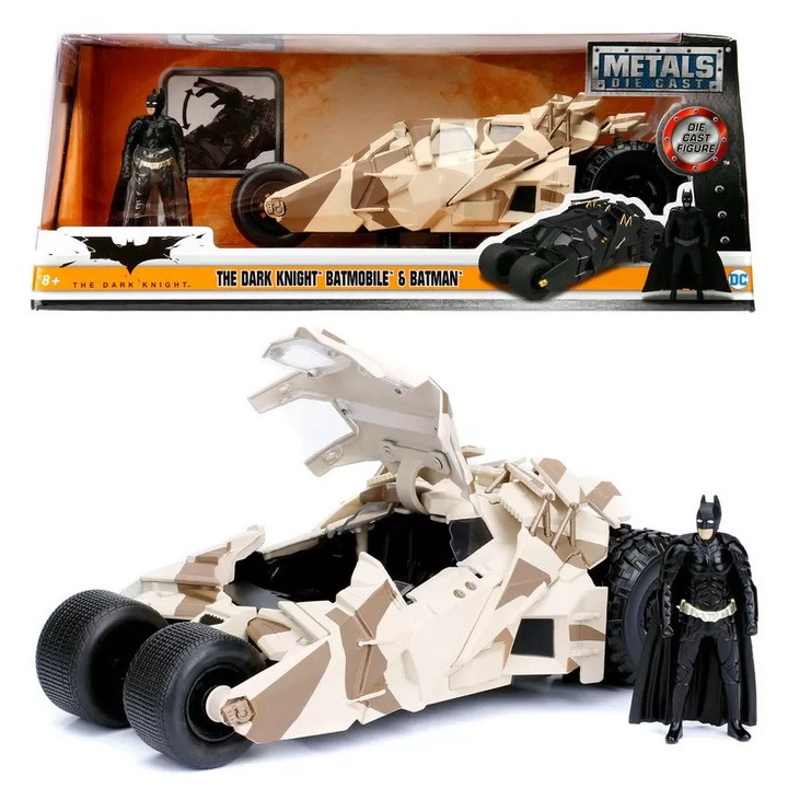 Batmobilul cu figurina si camuflaj