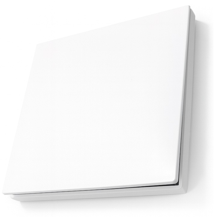 Comutator wireless pentru iluminat, Spreest, 433MHz, fara baterii, rezistent la apa, 87x87x17mm, alb