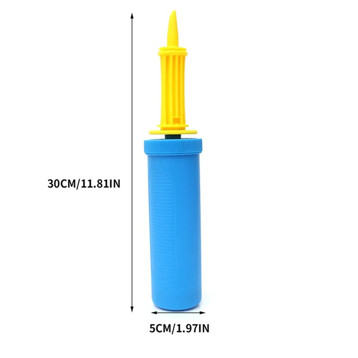 Lufi pumpa, 29x5cm, színes design, könnyű használat