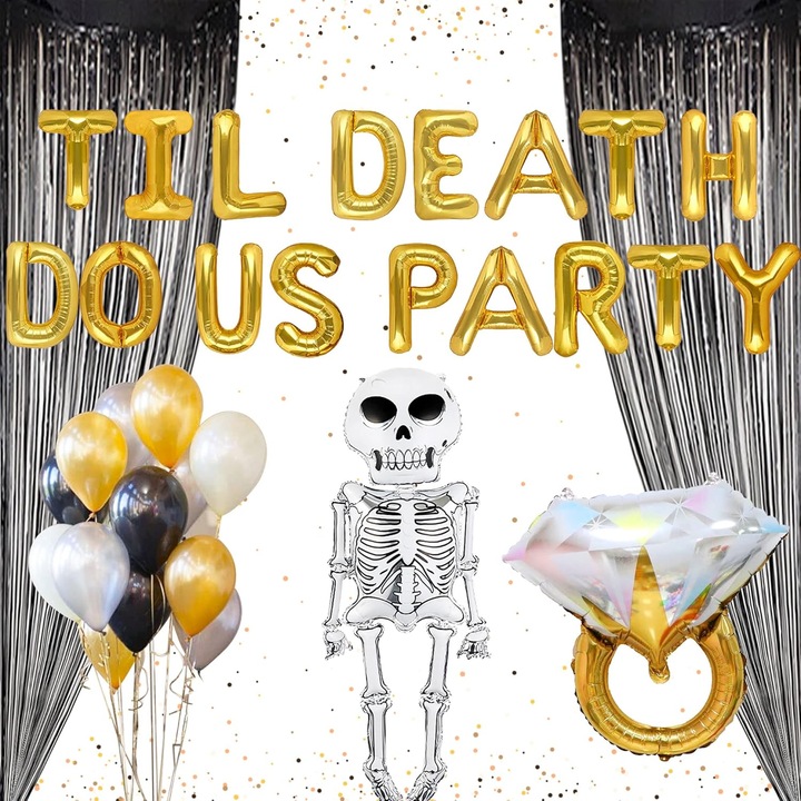Lánybúcsú lufi szett, Til Death Do Us Party, Multicolor
