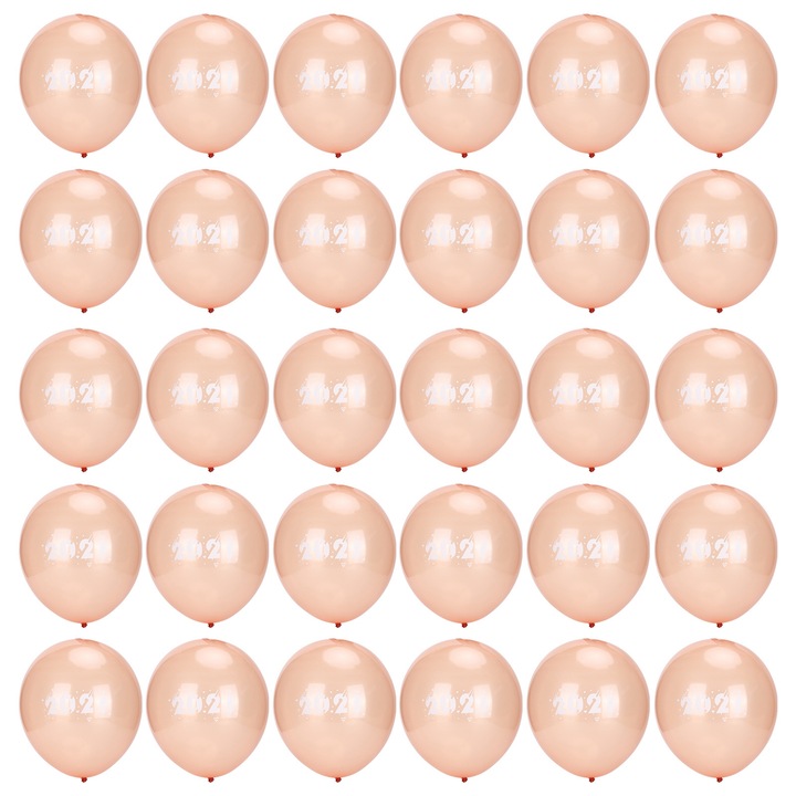 30 darab 2021-es latex lufi, narancssárga, partikra, újévi dekorációkhoz, esküvőre, ballagásra