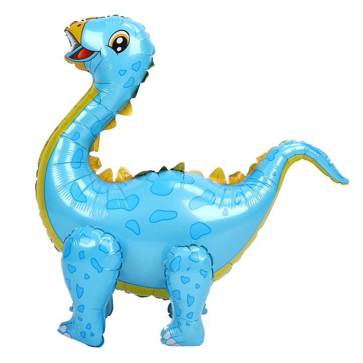 Felfújható dinoszaurusz lufiszett, 5 lufi, kék, 93 cm