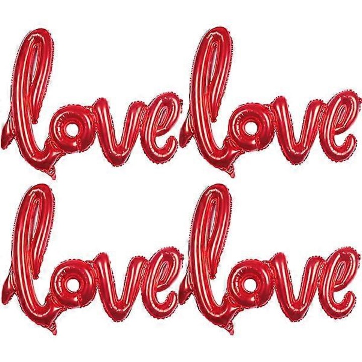 Fólia Lufi Csomag "Love" 42 inch, 4 Darab, Piros, Újrafelhasználható