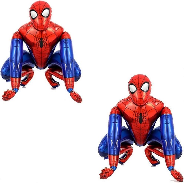 2 szuperhős Airwalker lufi szett, 22x25 inch, gyerekzsúrra, többszínű